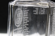 1978 British PGA Captains Crystal Whisky Decanter with Stopper - Tommy Horton