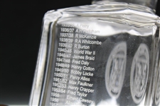 1978 British PGA Captains Crystal Whisky Decanter with Stopper - Tommy Horton