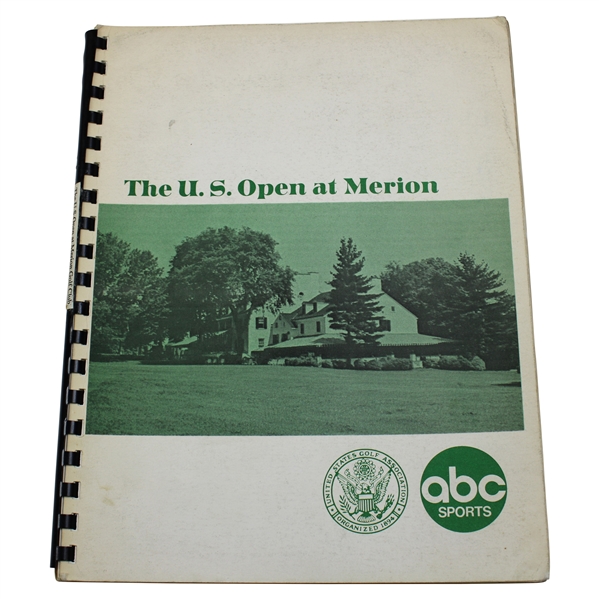 Seldom Seen 1971 Official US Open Golf Championship at Merion Press Media Information Booklet