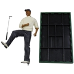 Tiger Woods Drains Putt 2008 Upper Deck Unique Display Figurine - White Sweater Shirt