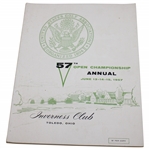 1957 US Open at Inverness Club Official Program