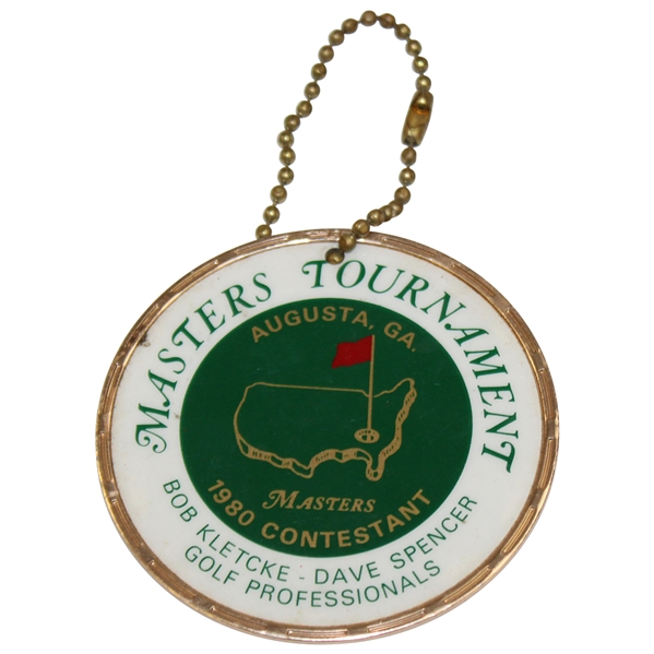 Arnold Palmers 1980 Masters Tournament Contestant Metal Bag Tag