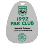 Arnold Palmers 1992 Western Golf Association White Par Club Bag Tag