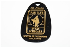 Arnold Palmer's 1994 Western Golf Association Black Par Club Bag Tag
