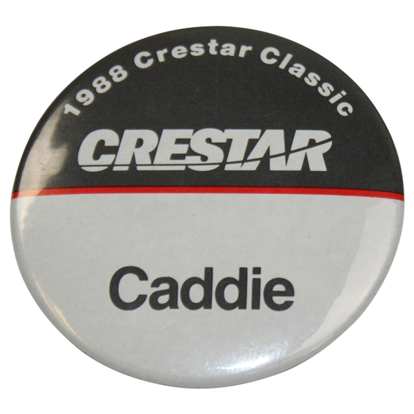 1988 Crestar Classic Caddie Badge from Arnies Caddie - Arnold Palmers Final Tournament Win 