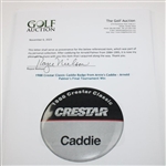 1988 Crestar Classic Caddie Badge from Arnie's Caddie - Arnold Palmer's Final Tournament Win 