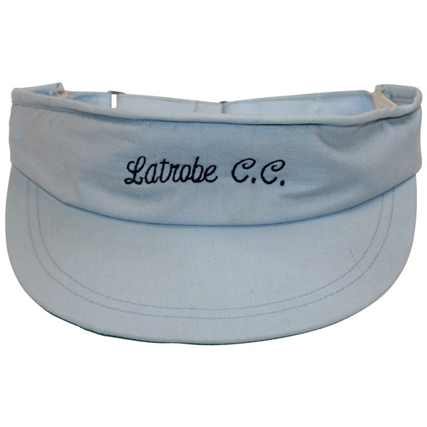 Arnold Palmers Personal Worn Latrobe C.C. Lt Blue Visor