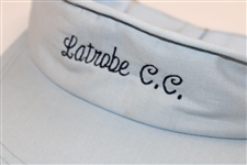 Arnold Palmer's Personal Worn Latrobe C.C. Lt Blue Visor