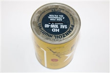 Arnold Palmer Signed Pennzoil Yellow 10W-40 Oil Quart Can JSA ALOA