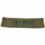 Arnold Palmer Match Used Palmer Contestant Green Nameplate from Arnold Palmers Caddie