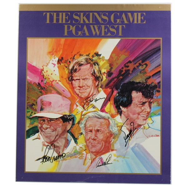 Palmer, Nicklaus, Trevino & Zoeller Signed The Skins Game PGA West Poster JSA ALOA