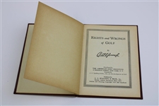 1935 Red Cover 'Rights & Wrongs of Golf' by Bobby Jones - Edward D. McIntosh 