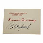 c. 1935 Bobby Jones Signed Seasons Greetings Card JSA ALOA 