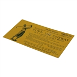 Rare Original 1927 Bobby Jones Advertising Postcard & Prospectus For Down The Fairway