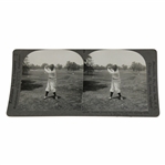 Bobby Jones at Top of The Swing with Wood Club Keystone View Company Stereoview Card 