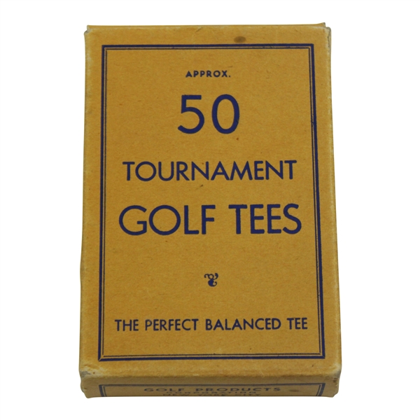 Vintage Large Box of Approx. Fifty (50) Tournament Golf Tees - The Perfect Balanced Tee