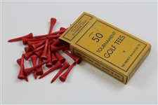 Vintage Large Box of Approx. Fifty (50) Tournament Golf Tees - The Perfect Balanced Tee