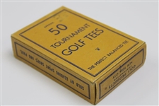 Vintage Large Box of Approx. Fifty (50) Tournament Golf Tees - The Perfect Balanced Tee