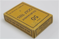 Vintage Large Box of Approx. Fifty (50) Tournament Golf Tees - The Perfect Balanced Tee