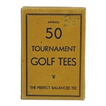 Vintage Large Box of Approx. Fifty (50) Tournament Golf Tees - The Perfect Balanced Tee