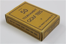 Vintage Large Box of Approx. Fifty (50) Tournament Golf Tees - The Perfect Balanced Tee