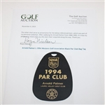 Arnold Palmer's 1994 Western Golf Association Black Par Club Bag Tag