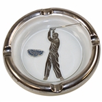 c.1940s Sterling Silver Overlay Mid Swing Golfer Ash Tray