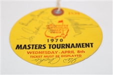 Champ Billy Casper, Palmer & others Signed 1970 Masters Wednesday Ticket #1839 JSA ALOA