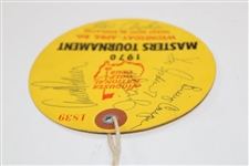 Champ Billy Casper, Palmer & others Signed 1970 Masters Wednesday Ticket #1839 JSA ALOA