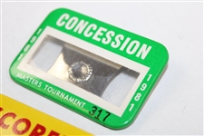 1980 & 1981 Masters Tournament Badges #205 & #317 - Scorer & Concession