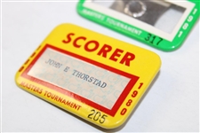 1980 & 1981 Masters Tournament Badges #205 & #317 - Scorer & Concession