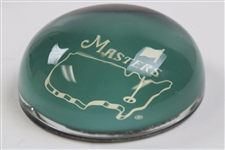 Masters Tournament Logo Glass Paperweight in Original Box
