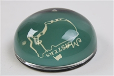 Masters Tournament Logo Glass Paperweight in Original Box