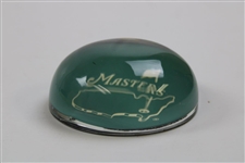 Masters Tournament Logo Glass Paperweight in Original Box