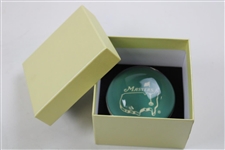 Masters Tournament Logo Glass Paperweight in Original Box