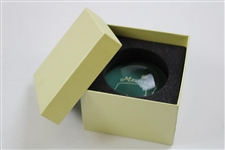 Masters Tournament Logo Glass Paperweight in Original Box
