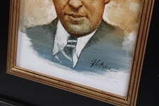 Original Bobby Jones Portrait Oil Painting By Artist Robert Fletcher - Framed