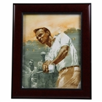 Arnold Palmer Follow Through By Artist Robert Fletcher - Framed