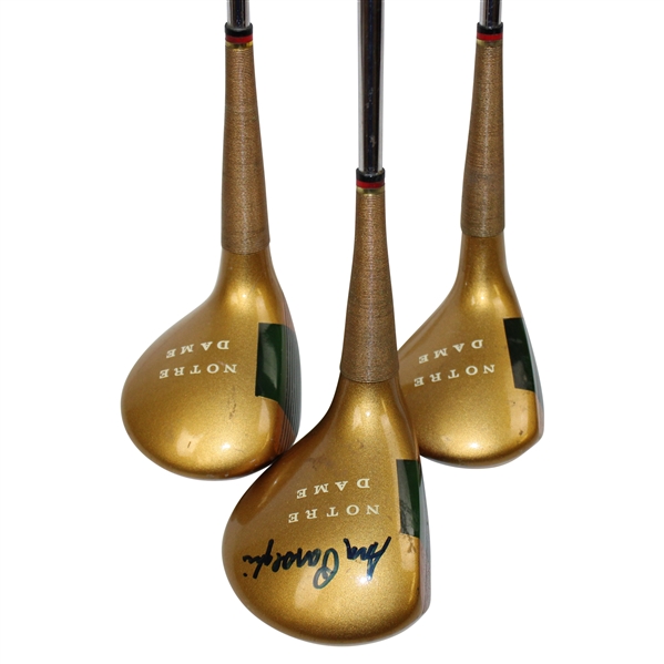 Former Coach Ara Parseghian Signed Notre Dame Driver, 3-Wood & 4 Wood JSA ALOA