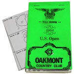 Arnold Palmer Final U.S. Open 1994 Original Used Yardage Book & Pin Placement Sheet