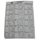 Arnold Palmer Final U.S. Open 1994 Original Used Yardage Book & Pin Placement Sheet