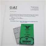 Arnold Palmer Final U.S. Open 1994 Original Used Yardage Book & Pin Placement Sheet