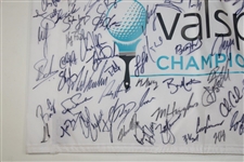Tiger Woods, Adam Scott, Rory Mcilroy & Others Signed Valspar Championship Screen Flag JSA ALOA