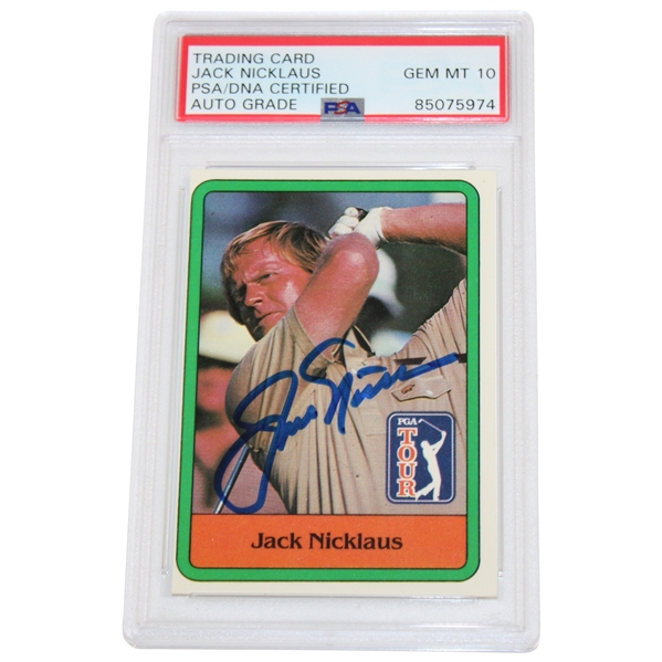 Jack Nicklaus Signed 1981 Donruss Rookie Card PSA/DNA Certified Auto Grade GEM-MT 10 #85075974
