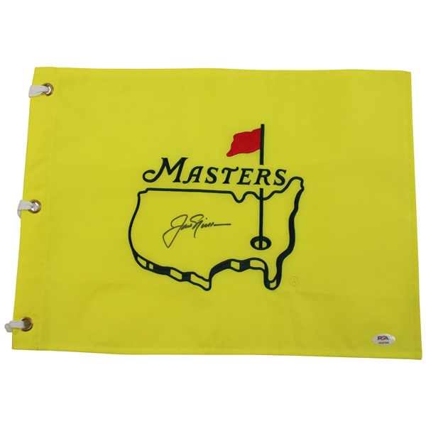 Jack Nicklaus Signed Undated Masters Embroidered Flag PSA# AL67345