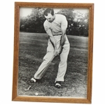 Ben Hogan Mid Swing Framed Photo