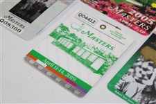 2001, 2002, 2005 & 2019 Masters Tournament SERIES Badges - Tiger Woods Victories