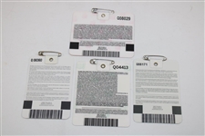 2001, 2002, 2005 & 2019 Masters Tournament SERIES Badges - Tiger Woods Victories