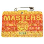 1975 Masters Tournament SERIES Badge #6694 - Jack Nicklaus Win