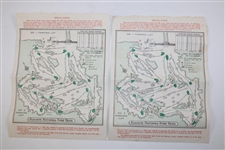 Complete 1963 Masters Thursday, Friday, Saturday & Sunday Pairing Sheets - Jack Nicklaus Winner